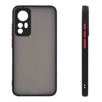 Θήκη Σιλικόνης Color Button Bumper Sonique Xiaomi Xiaomi 12 / Xiaomi 12X 5G Μαύρο