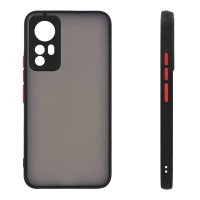Θήκη Σιλικόνης Color Button Bumper Sonique Xiaomi Xiaomi 12 Lite Μαύρο