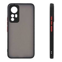 Θήκη Σιλικόνης Color Button Bumper Sonique Xiaomi Xiaomi 12 Pro 5G Μαύρο