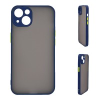 Θήκη Σιλικόνης Color Button Bumper Sonique Apple iPhone 15 Μπλέ