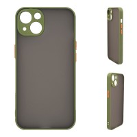Θήκη Σιλικόνης Color Button Bumper Sonique Apple iPhone 15 Πράσινο Ανοιχτό