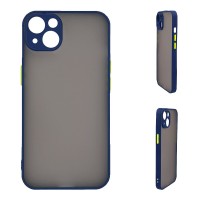 Θήκη Σιλικόνης Color Button Bumper Sonique Apple iPhone 15 Plus Μπλέ