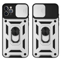 Θήκη Ring Armor CamPro Sonique για Apple iPhone 11 Pro Max Ασημί