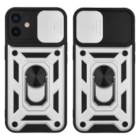 Θήκη Ring Armor CamPro Sonique για Apple iPhone 12 mini Ασημί