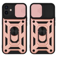 Θήκη Ring Armor CamPro Sonique για Apple iPhone 12 mini Ροζ Χρυσό