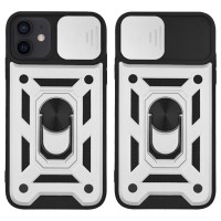 Θήκη Ring Armor CamPro Sonique για Apple iPhone 12 / iPhone 12 Pro Ασημί