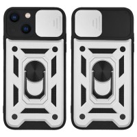 Θήκη Ring Armor CamPro Sonique για Apple iPhone 13 Ασημί