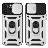 Θήκη Ring Armor CamPro Sonique για Apple iPhone 13 Pro Max Ασημί