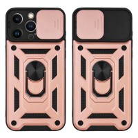 Θήκη Ring Armor CamPro Sonique για Apple iPhone 13 Pro Max Ροζ Χρυσό