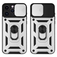 Θήκη Ring Armor CamPro Sonique για Apple iPhone 14 Pro Max Ασημί