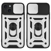 Θήκη Ring Armor CamPro Sonique για Apple iPhone 15 Ασημί