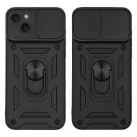 Θήκη Ring Armor CamPro Sonique για Apple iPhone 15 Plus Μαύρο
