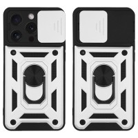 Θήκη Ring Armor CamPro Sonique για Apple iPhone 15 Pro Ασημί