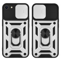 Θήκη Ring Armor CamPro Sonique για Apple iPhone 7 / iPhone 8 / iPhone SE 2020 / iPhone SE 2022 Ασημί