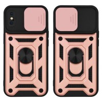 Θήκη Ring Armor CamPro Sonique για Apple iPhone X / iPhone XS Ροζ Χρυσό