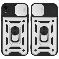 Θήκη Ring Armor CamPro Sonique για Apple iPhone XR Ασημί
