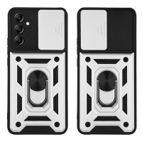 Θήκη Ring Armor CamPro Sonique για Samsung Galaxy A14 4G / Galaxy A14 5G Ασημί