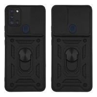 Θήκη Ring Armor CamPro Sonique για Samsung Galaxy A21s Μαύρο