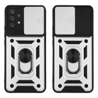 Θήκη Ring Armor CamPro Sonique για Samsung Galaxy A32 4G Ασημί