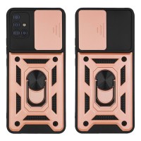 Θήκη Ring Armor CamPro Sonique για Samsung Galaxy A51 Ροζ Χρυσό