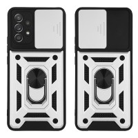 Θήκη Ring Armor CamPro Sonique για Samsung Galaxy A52 4G/5G / Galaxy A52s 5G Ασημί