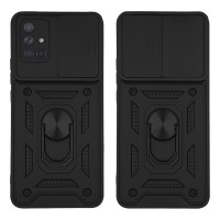 Θήκη Ring Armor CamPro Sonique για Samsung Galaxy A71 Μαύρο