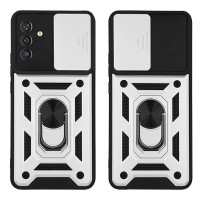 Θήκη Ring Armor CamPro Sonique για Samsung Galaxy M13 4G Ασημί