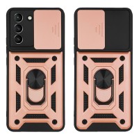 Θήκη Ring Armor CamPro Sonique για Samsung Galaxy S21 Ροζ Χρυσό