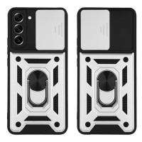 Θήκη Ring Armor CamPro Sonique για Samsung Galaxy S21 FE Ασημί