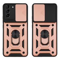 Θήκη Ring Armor CamPro Sonique για Samsung Galaxy S21 Plus Ροζ Χρυσό