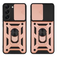 Θήκη Ring Armor CamPro Sonique για Samsung Galaxy S22 Ροζ Χρυσό