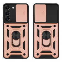 Θήκη Ring Armor CamPro Sonique για Samsung Galaxy S22 Plus Ροζ Χρυσό