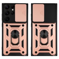 Θήκη Ring Armor CamPro Sonique για Samsung Galaxy S22 Ultra Ροζ Χρυσό
