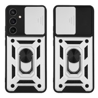 Θήκη Ring Armor CamPro Sonique για Samsung Galaxy S23 FE Ασημί
