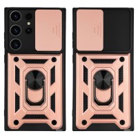 Θήκη Ring Armor CamPro Sonique για Samsung Galaxy S23 Ultra Ροζ Χρυσό