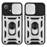 Θήκη Ring Armor CamPro Sonique για Xiaomi Mi 11 Lite 4G / Mi 11 Lite 5G Ασημί