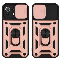 Θήκη Ring Armor CamPro Sonique για Xiaomi Mi 11 Lite 4G / Mi 11 Lite 5G Ροζ Χρυσό