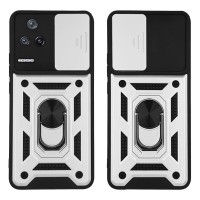 Θήκη Ring Armor CamPro Sonique για Xiaomi Poco F4 5G Ασημί