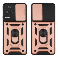 Θήκη Ring Armor CamPro Sonique για Xiaomi Poco F4 5G Ροζ Χρυσό