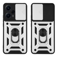 Θήκη Ring Armor CamPro Sonique για Xiaomi Poco F5 5G Ασημί