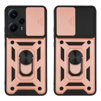 Θήκη Ring Armor CamPro Sonique για Xiaomi Poco F5 5G Ροζ Χρυσό