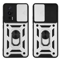 Θήκη Ring Armor CamPro Sonique για Xiaomi Poco F5 Pro 5G Ασημί