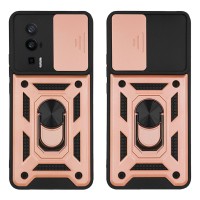 Θήκη Ring Armor CamPro Sonique για Xiaomi Poco F5 Pro 5G Ροζ Χρυσό