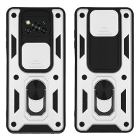 Θήκη Ring Armor CamPro Sonique για Xiaomi Poco X3 NFC / Poco X3 Pro Ασημί