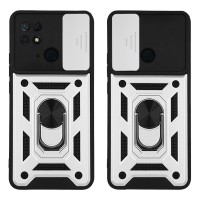 Θήκη Ring Armor CamPro Sonique για Xiaomi Redmi 10C Ασημί