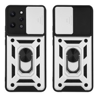 Θήκη Ring Armor CamPro Sonique για Xiaomi Redmi 12 4G / Redmi 12 5G Ασημί