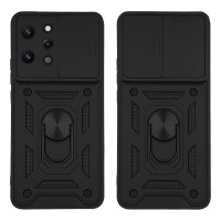 Θήκη Ring Armor CamPro Sonique για Xiaomi Redmi 12 4G / Redmi 12 5G Μαύρο