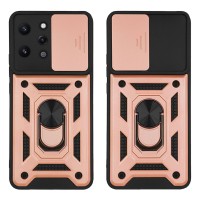 Θήκη Ring Armor CamPro Sonique για Xiaomi Redmi 12 4G / Redmi 12 5G Ροζ Χρυσό