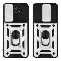 Θήκη Ring Armor CamPro Sonique για Xiaomi Redmi 9 Ασημί