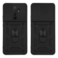 Θήκη Ring Armor CamPro Sonique για Xiaomi Redmi 9 Μαύρο